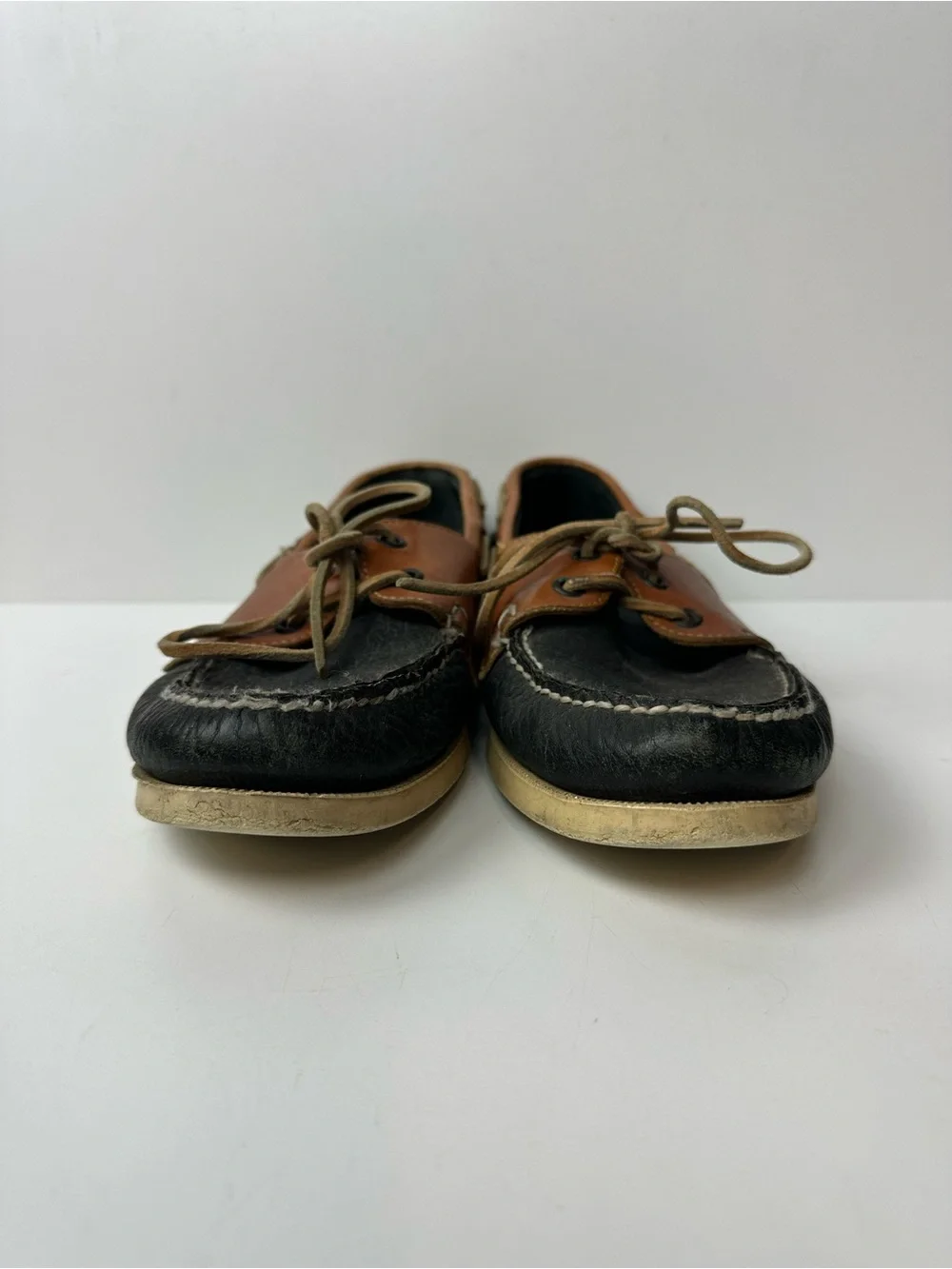 Dooney & Bourke Black and Brown Leather Men’s Boat Shoes